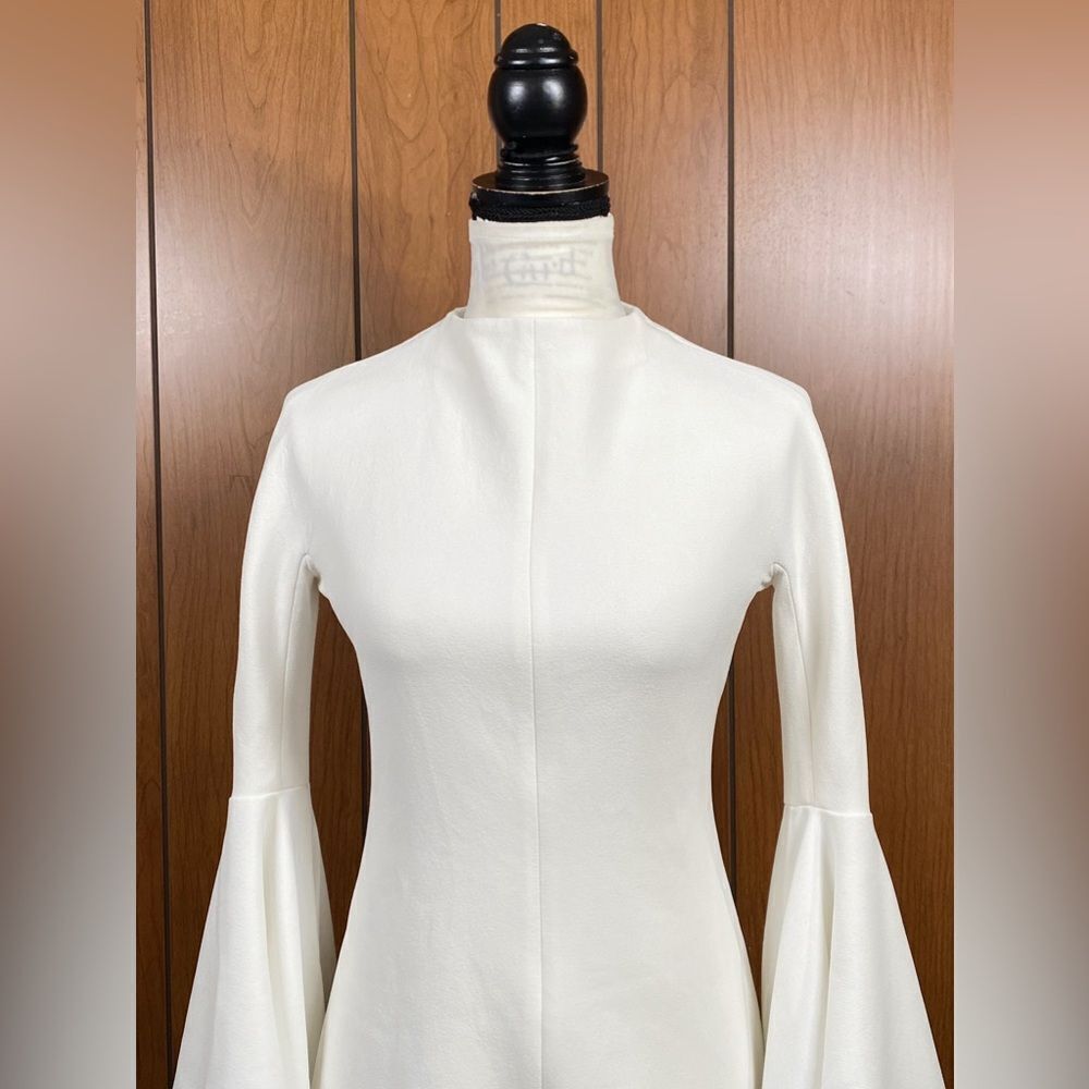 Proenza Schouler crepe ruffle sleeve dress size 2 - Picture 7 of 16